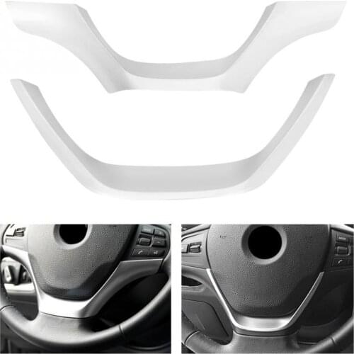 1pc Silver Chrome Car Steering Wheel Cover Trim Frame for BMW 1 3 Series F30 F20 2013-2016 Car Styling