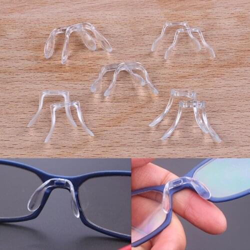 U Shape Multi Style Silicone Anti-Slip Nose Pads Eyeglass Sunglasses Stick On Pad Eye Glasses 2 Pcs Thin Nosepads