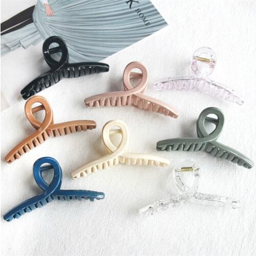 Fashion Women Hair Clips Claw Clip Colorful Simplicity Cross Large Hair Claw Hair Clips for Girls Hairclip Hair Accessories New