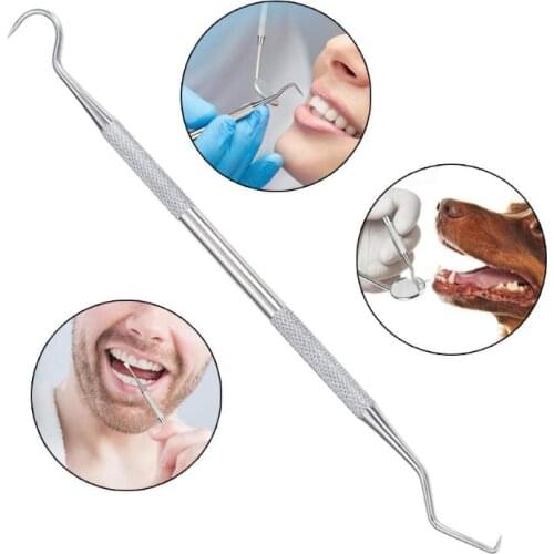 1pc Stainless Steel Dental Tool Teeth Clean Hygiene Explorer Probe Hook Pick Dental Mouth Mirror Dentist Instrument