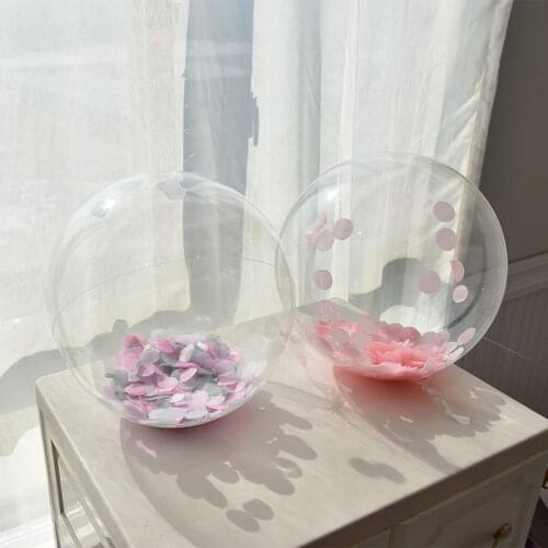 100pcs 5/10/18/36 inch Bobo transparent balloon helium inflatable adult festival knot wedding party children birthday decoration