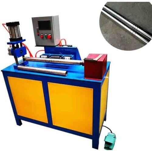 1500W Automatic Pneumatic Embossing Machine Round Tube Cold Rolling Embossing Machine Stainless Steel Knurling Machine 220V