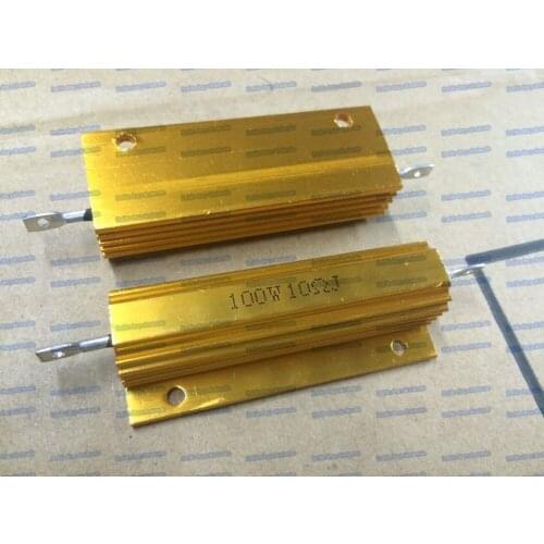 2PCS/LOT RX24-100W 10R 10 Ohm LED load resistor Aluminum Case Wirewound Resistor