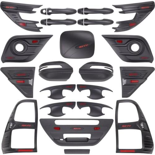 For Toyota Hilux Revo Accessories 2015 2016 2017 Body Kits Decoration Protection Matte Black Cover Tuning Car JDM Auto Molding