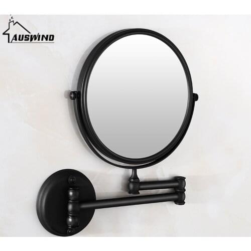 Antique Bathroom Mirror Solid Barss Vintage Wall Mounted Bathroom Mirror Folding Telescopic 2 Slide 8 inch bathroom mirror