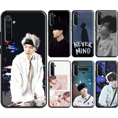 Suga Min Yoongi Kpop For OnePlus 9 Pro 8 7T 8T Nord Case For OPPO Realme 8 Pro X2 6 7 Pro GT Neo C3 C21 Cover