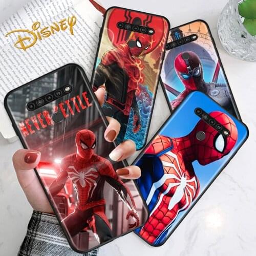 Spiderman hero for LG G8 G8S G8X V30 V35 V40 V50 V60 ThinQ Q60 K40 K50 K30 K41 K51 K61 K71 K22 Black Phone Case