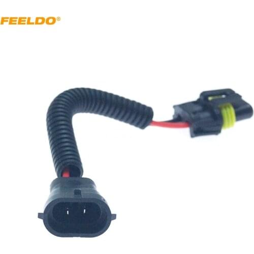 FEELDO 1Pc 9005/9006/9012 Male To H11 Female Auto LED HID Headlight Wiring Cable Connector Plug Socket Wire Adapter #AM6092