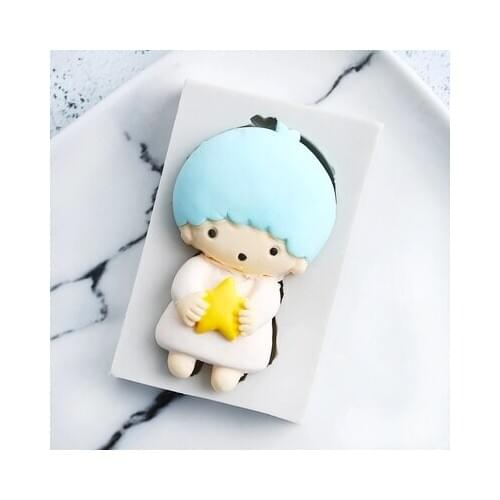 Fondant Mould Clay Lovely Silicone Candy Mold Birthday Cake Fondant Moulds Cake Decorating Gemini Chocolate Resin Baby Hold Star