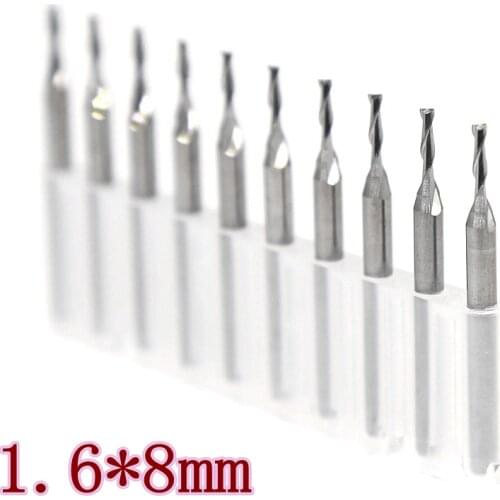 Hangxin 5pc/lot 1.6mm 2 Flute Spiral router bit for wood CNC End Mill Tungsten Carbide PCB Milling Cutter CNC router tools
