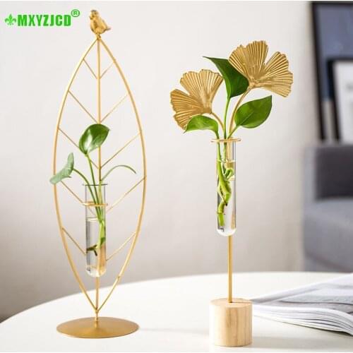Hot Sale Nordic Dill Hydroponic Glass Test Tube Vase Home Decoration Accessories Living Room Coffee Table Office Ornaments