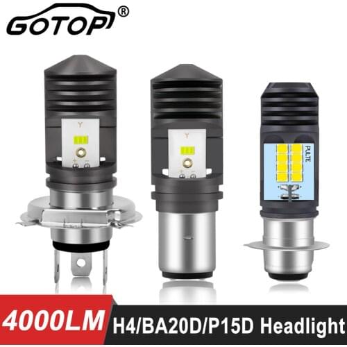 H4 H6 BA20D P15D Led Motorcycle Headlight Bulbs H6W HS1 Led Moto Bulbs 4000LM Canbus Hi Lo Lamp Motorbike Scooter ATV Accessorie
