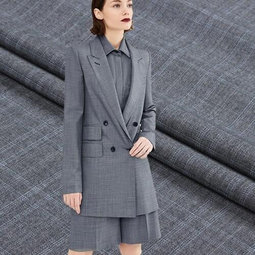 Classic plaid worsted wool fabric 90% wool suit dress pants fabric cloth handmade diy for sewing cost-effective per meter