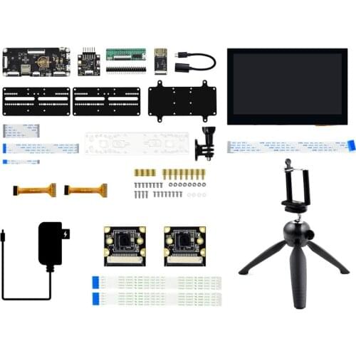 Compute Module 3+ Acce C (no CM3) Binocular Expansion Board, 2x IMX219-77 Cameras, 4.3inch DSI LCD