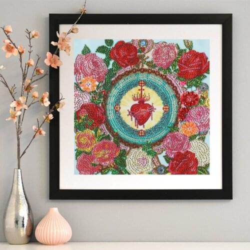 Beautiful Flowers 5D Special Shaped Diamond Painting Embroidery Needlework Rhinestone Crystal Cross Craft Stitch Kit DIY
