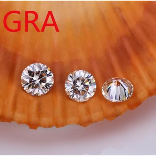 Real 100% 1.2 Carat D Color Round Brilliant Cut Moissanite Stone Beads 7.0mm VVS1 Excellent With GRA Certificate