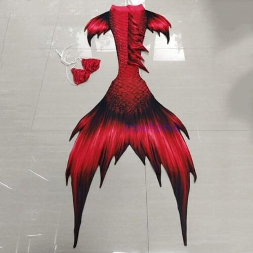 Fashion Mermaid Tails for Swimming Adults Child Girls Party Cosplay Mermaid Swimwear Big Tails Swimsuit with Monofin Dress