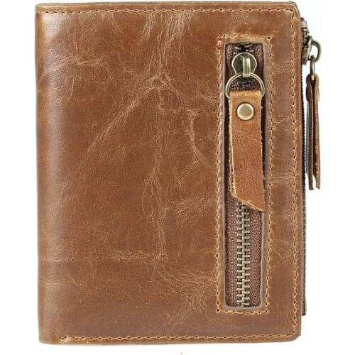 Rfid man wallets genuine leather wallet Anti Theft male Cowhide purse for ID Credit Card Holder kredi kartllk cuzdan