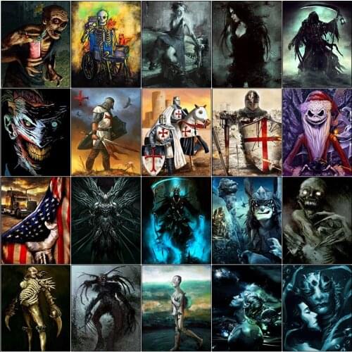 5d diamond painting kit Assassin Skeleton Horror Grim Reaper complet dirll drawing cuadros full square embroidery Cross stitch