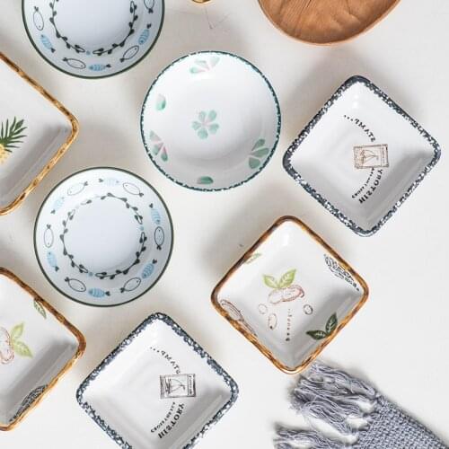 Small Sauce Ceramic Side Dish Porcelain Kitchen Saucer Sauce Butter Sushi Soy Vinegar