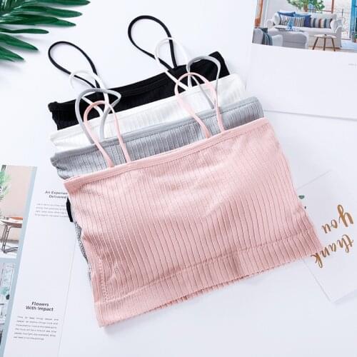 Sling one word wrapped chest tube top girl bottoming underwear sports bra girls underwear young bra