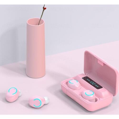 New Macaron Bluetooth Earphone Headphones Noise Cancelling Wireless Headset Hifi Stereo Music Earbuds Sport Earpieces F9 TWS 5.0