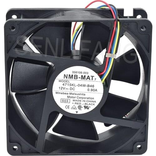 New 12cm 12038 12V 0.9A 4715KL-04W-B46 4wire sever cooling Fan