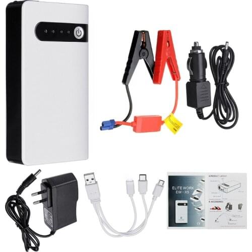 20000mAh 12V Portable Car Jump Starter Emergency Battery Booster Power bank Waterproof with LED Flashlight