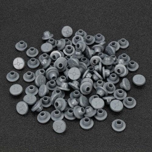 100Pcs Rubber Stoppers Self Sealing Injection Ports Inoculation Medical Glass Bottles For 13mm Vials Opening Sealing Organizer