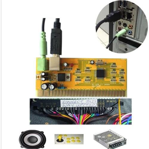 Professional 2-players PC USB to Jamma D-input Converter Control Board PCB Panel for Coin-operated Arcade Game Machine