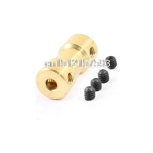 RC Airplane 3.17mm to 4mm Brass Joint Motor Shaft Coupling Coupler Connector