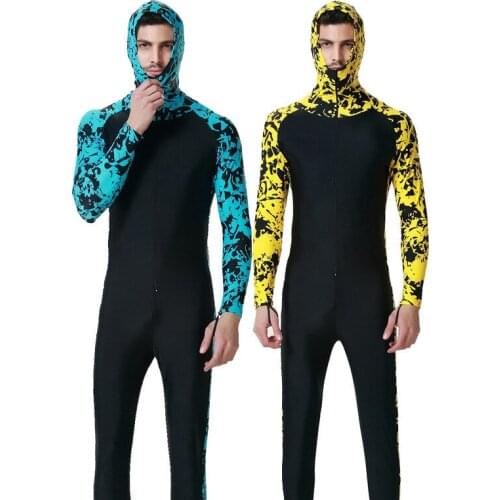 SBART Hooded Rash Guard Men Swimwear Long Sleeve Swimsuit Windsurf Surfing Wetsuits Swimming Bathing Sutis 2018 CO