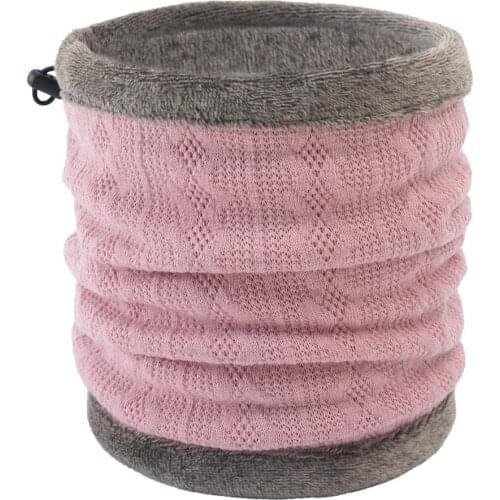 New Winter Plush Scarf For Women Men Neck Collar Boys Ring Scarf Adult Thick Elastic Scarves Girls Plus Velvet Warm Neck Scarf