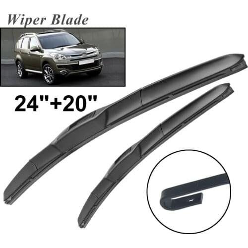 Okowiper RHD & LHD Front Wiper Blades For Citroen C-Crosser 2007 - 2012 Windshield Windscreen Front Window 24"+20"