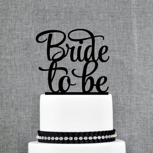 Bride to be Wedding Cake Topper,Bride Shower wedding Engagement Cake Topper,Bridal Shower single Cake topper