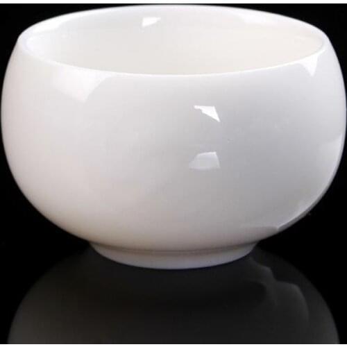 High Quality Ceramic Master Tea Cup Hand Made Purely White Porcelain Zen Cup Small Single Drinkware Tea Bowl