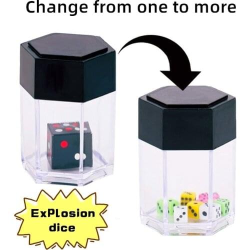 Explode Explosion Dice Easy Magic Tricks For Kids Magic Prop Novelty Funny Toy Close-up Performance Kids Gift for Beginner