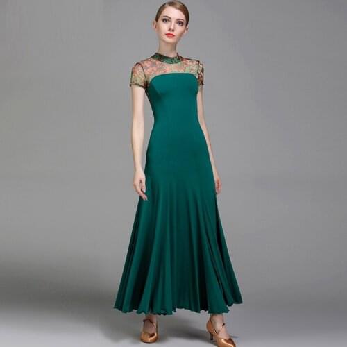 Adults Standard Ballroom Dress Modern Waltz Ballroom Dance Competition Dresses Women Standard Dance Suit Fluffy Skirt