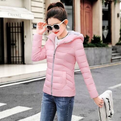 2019 New Arrival Real Long Clothes Woman Paragraph. Frivolous Cotton Fashion Lovely Even Hat Small Cotton-padded Jacket Coat
