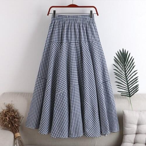 Elastic High Waist Irregular Pleats Woman Skirt Simple Fashion 2021 summer New