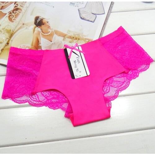 Ladies Solid Fashion Bragas Mujer Seamless Panties Sexy Lingerie Femme Briefs Women Lace Underwear Woman Intimates Lot Colors