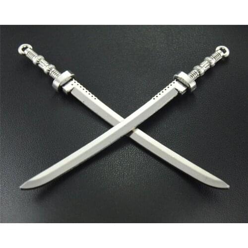 1Pcs 105x10mm Broadsword Sword Charms Antique Silver Color Tone Pendant Findings Diy Necklace Accessories Handmade Jewelry Make