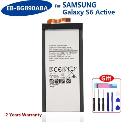 100% Genuine EB-BG890ABA Phone for Samsung Galaxy S6 Active SM-G890A SM-G870A 3500mAh Mobile Phone High Quality With Gifts Tools