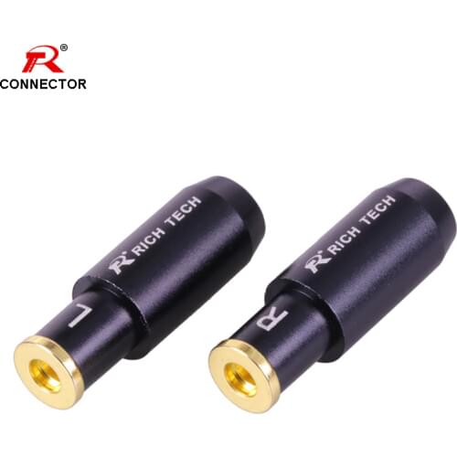 2pcs MMCX HIFI Earphone Female Jack Connector, Gold Plated MMCX Earphone Pin Plug for Shure Westone ED5 SE535 SE846