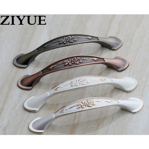 2pcs Free Shipping European Ivory White Amber Drawer Handle Door Handle Furniture