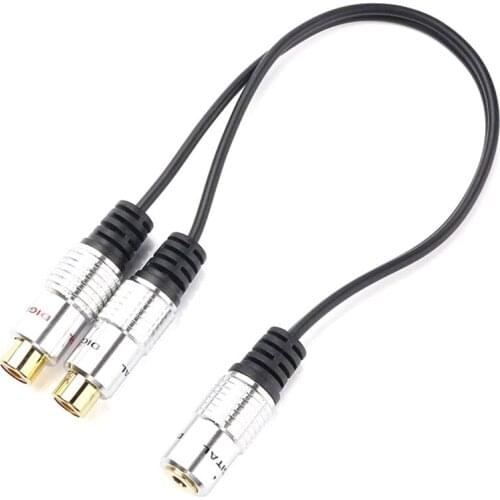 3.5mm Mini Stereo Female to 2 RCA Female Jack Audio Adapter Splitter Cable 2RCA Female to 3.5mm Female Adapter Cable