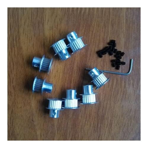 5pcs/lot GT2 Timing Pulley 20 Teeth 5mm Bore, 5M GT2 belt and set screw Pack Set