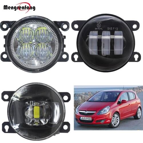 Car Front Bumper Fog Light For Opel Corsa D Hatchback 2007-2015 LED Lens Fog Lamp Daytime Running Light 12V
