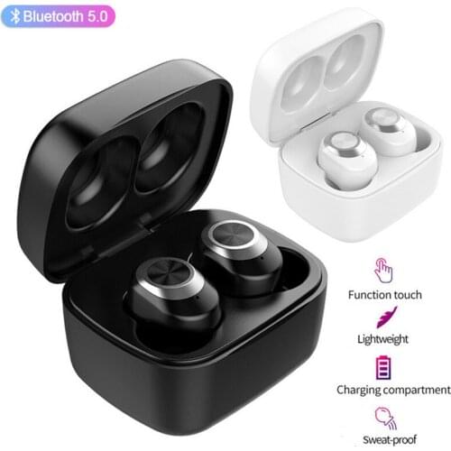 Bluetooth Earphones Wireless Mini In Ear Headset IPX5 Waterproof Noise Cancelling Hifi Stereo Music TWS Earbuds with Microphone