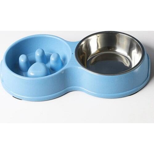 Double Pet Bowls Dog Food Water Feeder Cat Water Bowl Pet Drinking Dish Feeder Cat Puppy Small Dog Feeding Accessories